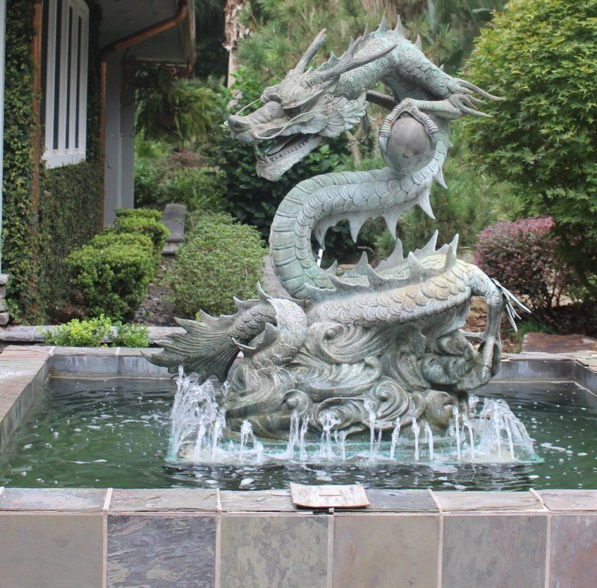 Outdoor Decoration Chinese Dragon Statue Water Fountain Large