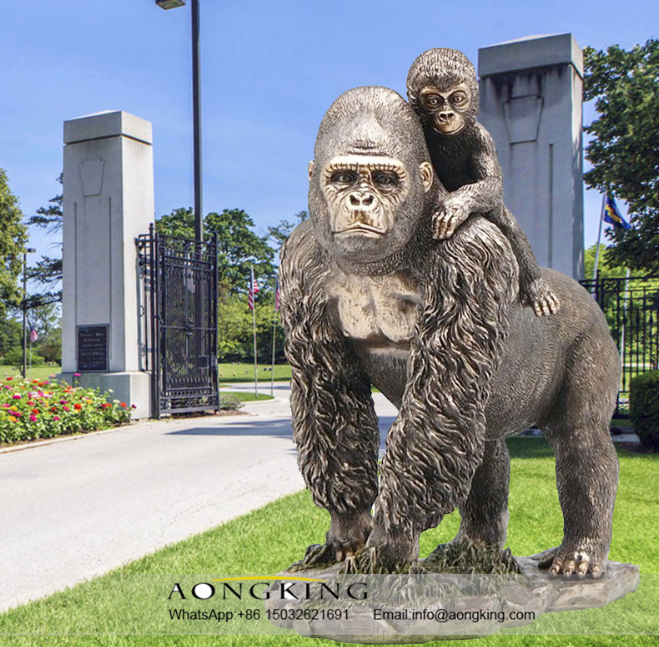Bronze Home and Decor Famous Gorilla Wall Art Sculpture
