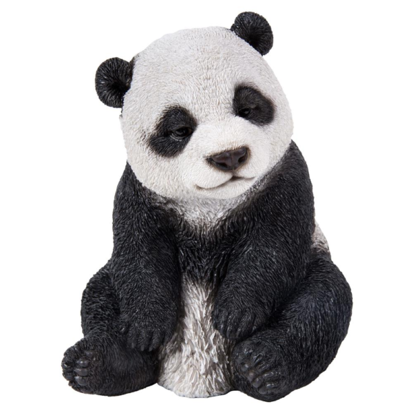Artificial crafts customized reasonable price fiberglass panda sculpture
