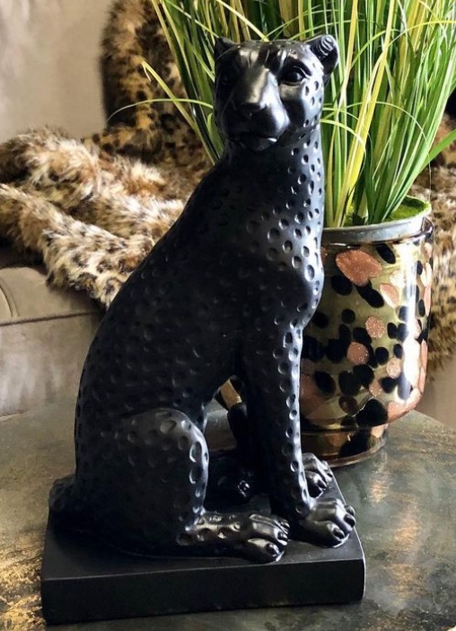 life size bronze sitting cheetah statue home decor for sale