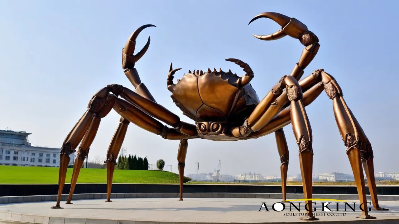 bronze crab spider sculpture