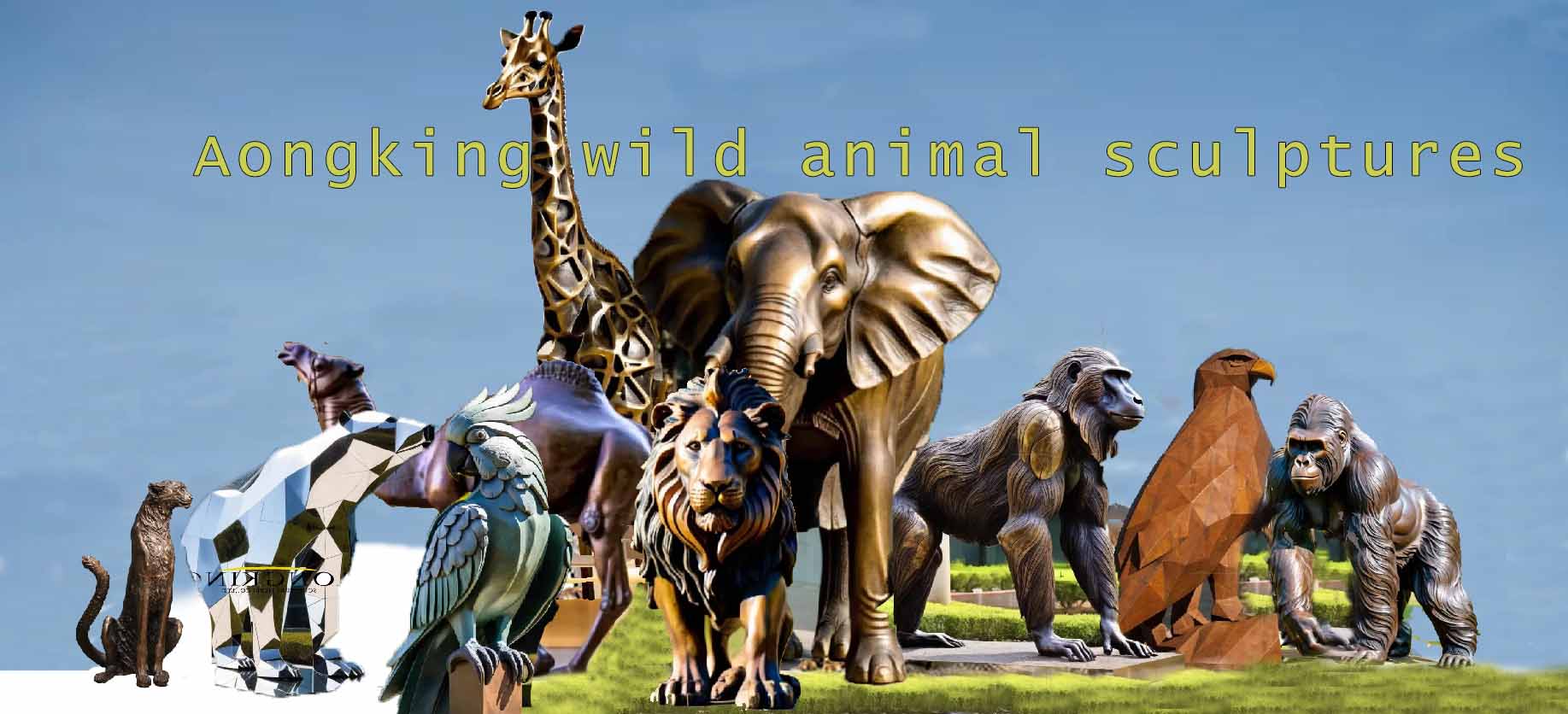 Aongking wild animal sculptures