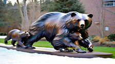 wild bear statues