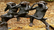 wild monkey sculptures