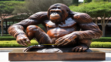 wild orangutan statue